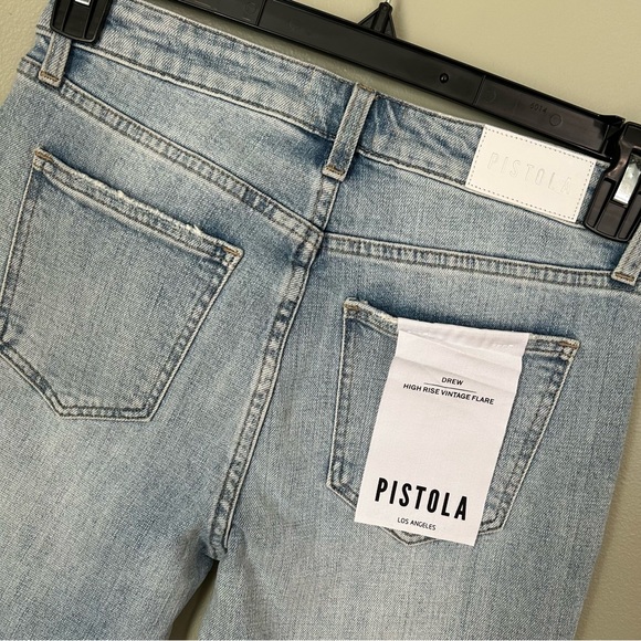 NWT revolve pistola drew mid rise vintage flare women’s 27 distressed‎ frayed - Picture 5 of 8